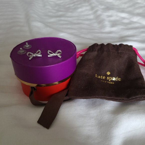 kate spade Jewelry - Kate Spade Silver Bow Earrings